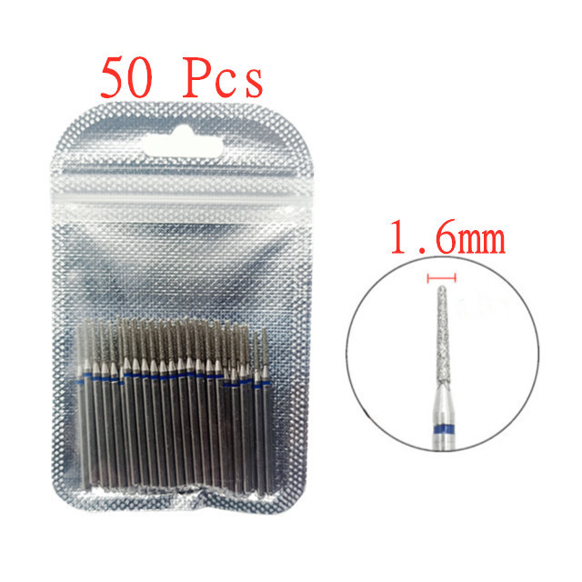 50pcs/set Nail Drill Bit Set Cutter Dental Diamond Grinding Polish Burs Dental Lab Polisher 2.35mm Shank Nail Tools