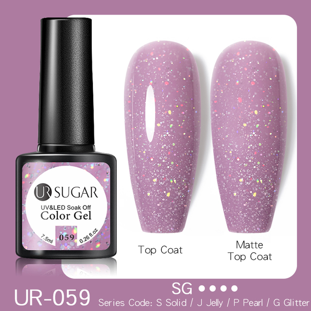 UR SUGAR 7.5ml Disco Reflective Cat Magnetic Gel Nail Polish Auroras Iridescent Glitter Sequins Soak Off Nails Art UV Varnish