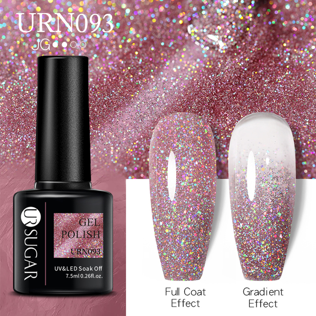 UR SUGAR Glitter Nail Gel Polish Color Glitter Sequins Shiny Gel Base Long Lasting Nail Art Varnish