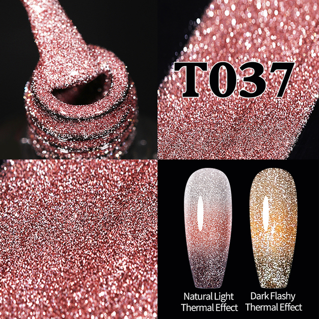 UR SUGAR Glitter Reflective Gel Nail Polish Shiny Rose Red Twilight UV LED Gel Varnish Soak Off Nail Gel Nails for Manicure