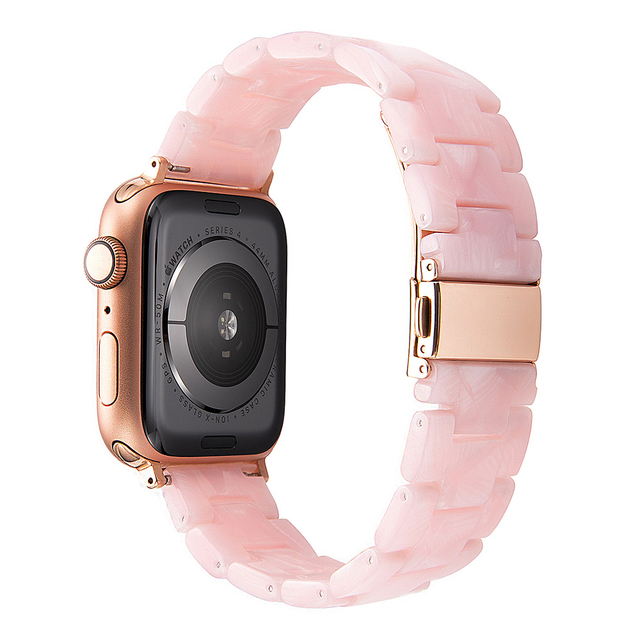 resin watches for apple watch 7 6 5 band 44mm iwatch 42mm series 4 3 2 wrist strap accessories loop 40mm replacement bracelet