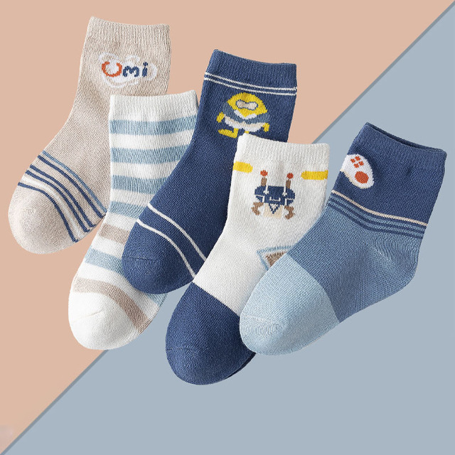 5 pairs soft cotton children socks cute cartoon print kids socks newborn baby boy socks casual girls boys socks 1 to 12 years