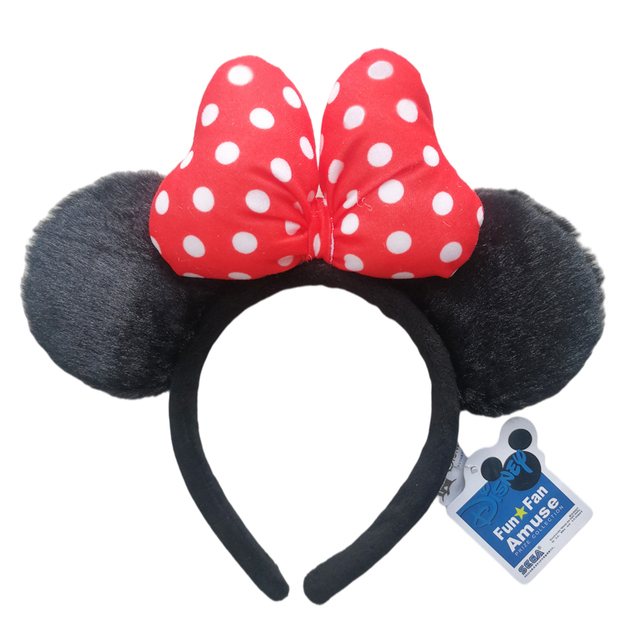 Cartoon Minnie Mermaid Princess Big Ears Headband Sequin Bows Ears Costume Headband Cosplay Plush Adult/Kids Headband Gift