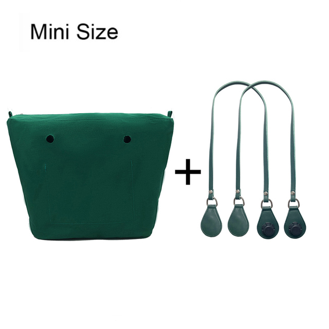 1 Set Lining Fabric Insert Interior Pocket with 85cm Obag Long Handles Microfiber Leather Handles for Classic Small O Bag Accessories