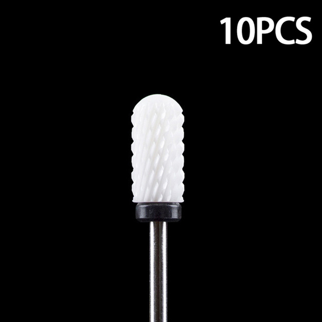 Nail Bits Ceramic Nail Drill Bit Pedicure Drill Milling Cutter For Manicure Machine Pedicure Caps Ceramic Drill Nail Polish Tools