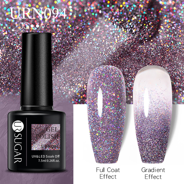 UR SUGAR Glitter Nail Gel Polish Color Glitter Sequins Shiny Gel Base Long Lasting Nail Art Varnish