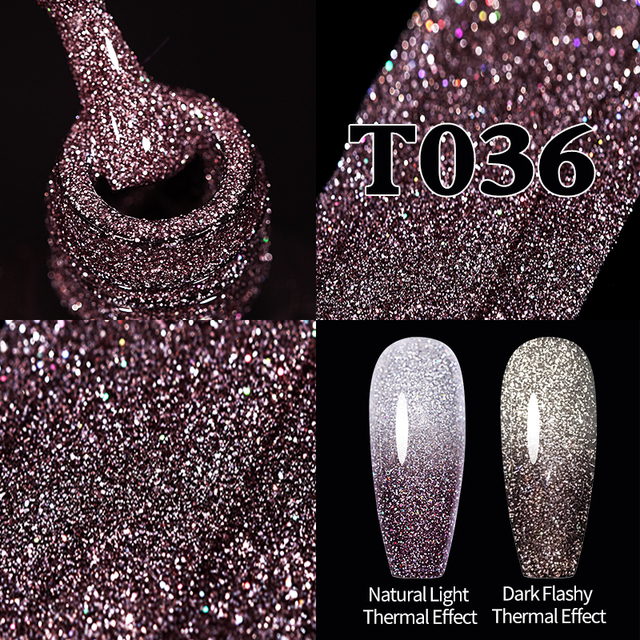 UR SUGAR Glitter Reflective Gel Nail Polish Shiny Rose Red Twilight UV LED Gel Varnish Soak Off Nail Gel Nails for Manicure