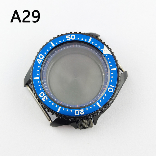 41.5mm NH35 NH36 case, watch accessories, stainless steel plated sapphire glass suitable for NH35 NH36 movement