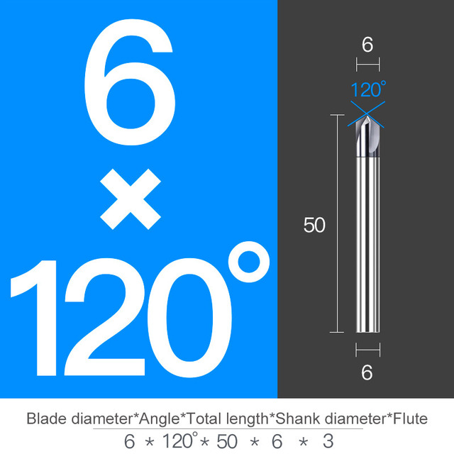 Chamfer Milling Cutter Carbide Angle Anti Chamfer End Mill Deburring V Grove Router 60 90 120 Degree 2 3 Flutes