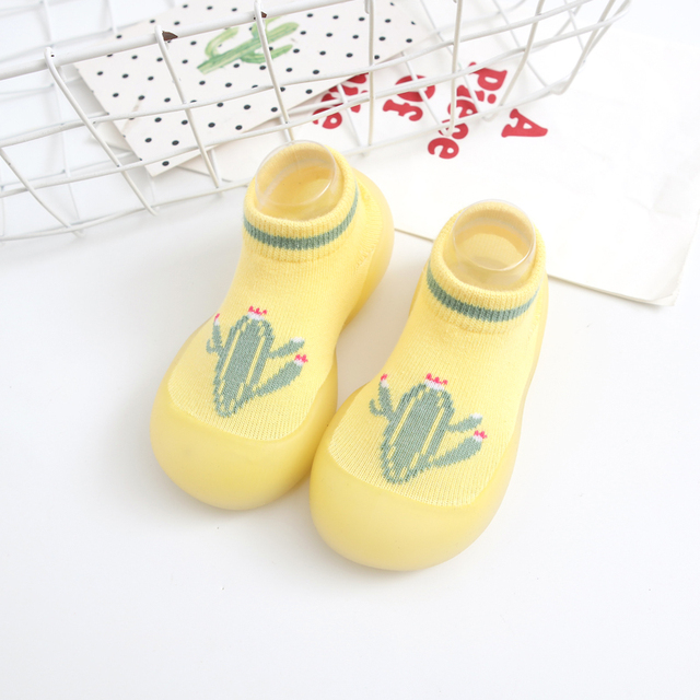 Children Anti-Slip Shoes Newborn Baby Girl Cotton Non-Slip Floor Socks Baby Boy Rubber Sole Cartoon Indoor Socks Infant Shoes