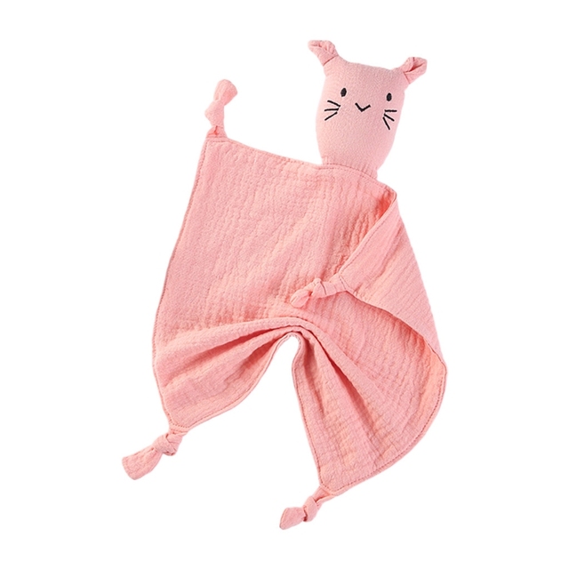 Baby Soother Appease Towel Bib Soft Animal Cats Doll Teether Infant Comfort Sleeping Nursing Cuddling Blanket Toys Shower