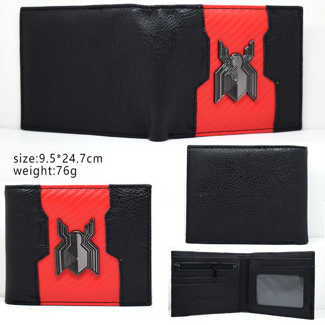 Disney Marvel Animation Peripheral Spiderman Short Leather Wallets Wallet Purse For Men Unique Wallet Wallet Women