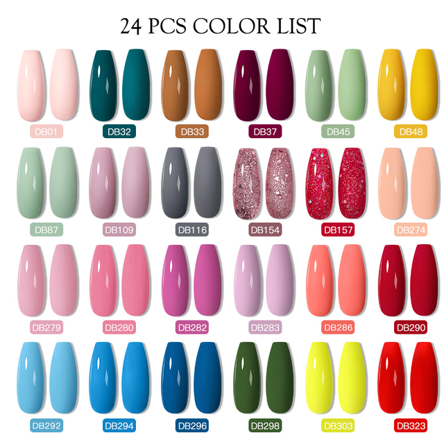 Mtssii 24/25/40/60pcs Gel Nail Polish Set Color Gel Semi Permanent UV Led Varnish Nail Art Design Soak Off Gel Set Nail Gel Set