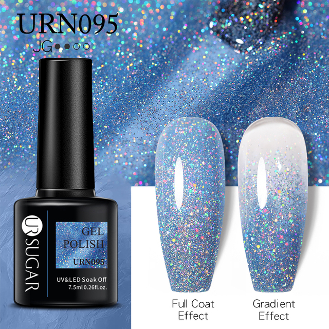 UR SUGAR Glitter Nail Gel Polish Color Glitter Sequins Shiny Gel Base Long Lasting Nail Art Varnish