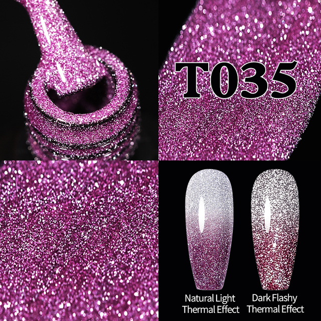 UR SUGAR Glitter Reflective Gel Nail Polish Shiny Rose Red Twilight UV LED Gel Varnish Soak Off Nail Gel Nails for Manicure