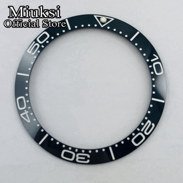 Miuksi 40mm high quality ceramic bezel watch parts fit 43mm watch case for watch sea