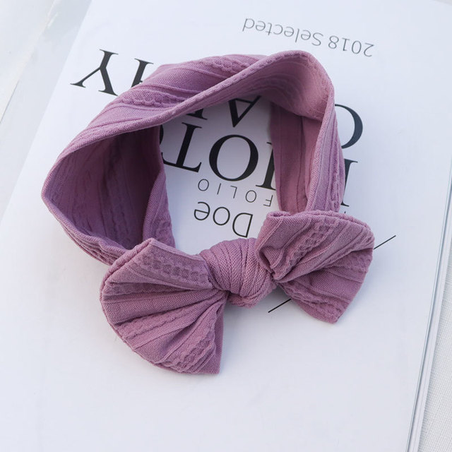 Baby Hair Band Girls Bow Elastic Headbands Turban Baby Hair Accessories Kids Headpiece 18 Colors