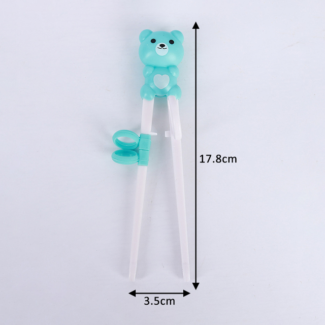 Baby Learning Chopsticks Cartoon Animal Beginner Chopsticks Portable ABS Silicone Children's Tableware Kids Training Auxiliary