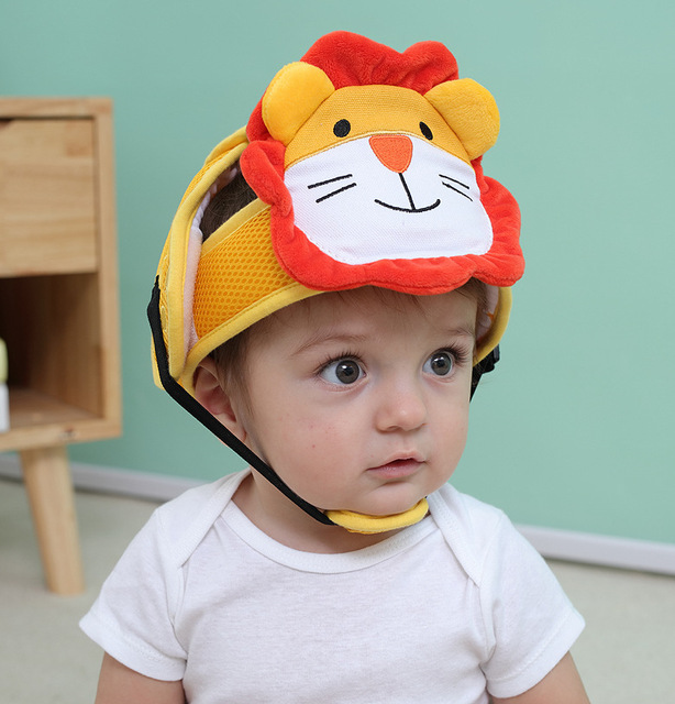 Baby Safety Helmet Anti-fall Head Protection Cover Cute Cartoon Animal Boy Girl Baby Toddler Walk Learning Anti-collision Headwear