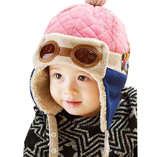 Baby Warm Toy Hats Winter Hats Toddler Boys Girls Pilot Hats Hooded Cap Winter Warm Hat Party Hats