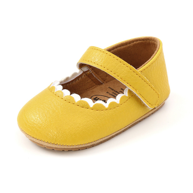 New Baby Boys Girls Leather Rubber Anti-slip First Walkers Baby Shoes Newborn Baby Girls Shoes