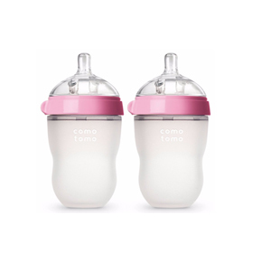 Green/Pink Silicone Baby Bottle 5oz and 8oz Baby Bottles 2 Pack BPA Free Feeding Bottle Babies Kids Drink Milk mamadeiras