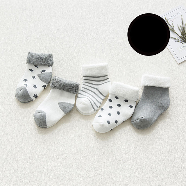 5 Pair High Quality Thicken Cartoon Comfort Cotton Newborn Socks Kids Boy New Born Girl Socks Meia Infantil Miaoyoutong