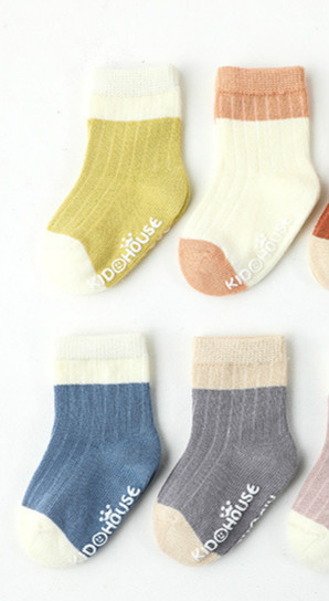 4pairs/lot Newborn Baby Boy Girl Socks Ribbed Toddler Winter Non-slip Socks 0-3 Years Kids Winter Autumn Spring Baby Girl Stuff