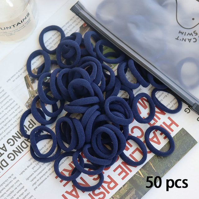 50/100pcs Colorful Girl Hairband Children Headband Small Elastic Hair Bands Scrunchy Baby Rubber Band Nylon Hair Accessories Toddler