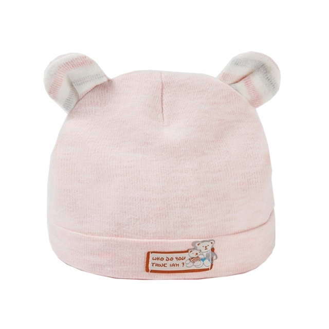 Baby Cotton Hat Cute Bear Ears Boys Girls Cap Newborn Infant Solid Color Cap for Boys Girls Shower Gifts Clothing Accessories