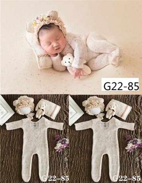 Newborn Photography Accessories, 0-1 Month, Boy and Girl Hat, Bodysuit, Photo Studio Outfits