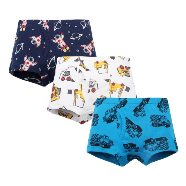 3pcs/set Cartoon Dinosaur Cotton Boys Boxer Underpants Children Panties Warm Cartoon Underwear Kids Panty Shorts 3-10 Years