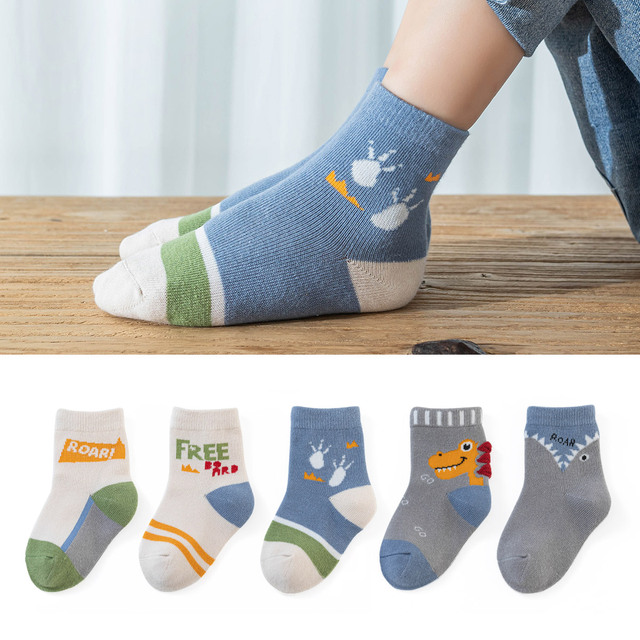 10pcs/lot Baby Boys Winter Socks Cartoon Animail Kids Spring Autumn Cotton Breathable Keep Warm Socks for Children Miaoyoutong