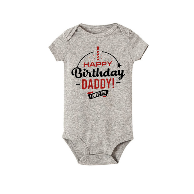 2021 Funny Happy Father's Day Mother Grandma Grandpa Baby Bodysuit Newborn Boys Girls Summer Short Sleeve Casual Wear