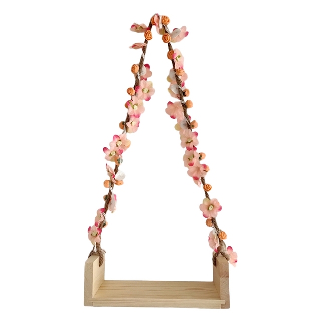 Newborn Photography Props Photo Swing Seats With Beautiful Flower Vine Baby Photo Studio Shoot Photo Studio Equipment