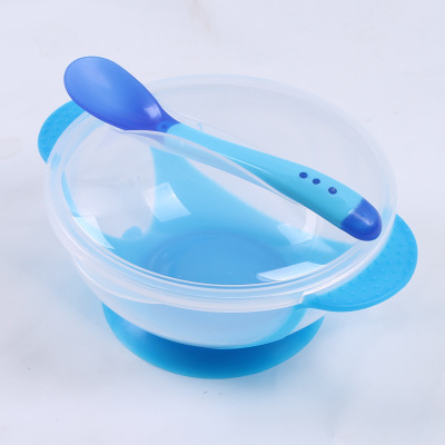 Baby Dish Set Training Bowl Spoon Cutlery Set Dinner Bowl Learning Dishes With Suction Cup Children Training Dinnerware