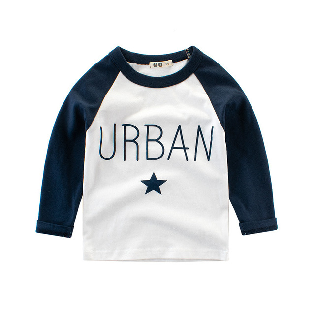 Kids Boys Letter Printed T-Shirt Long Sleeve Autumn Children