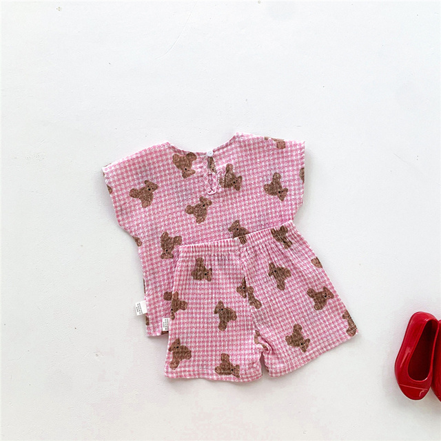 Summer Baby Boy Girl Clothes Set 0-24M Cotton Linen Sleeveless Top + Pants 2pcs Baby Girls Clothes