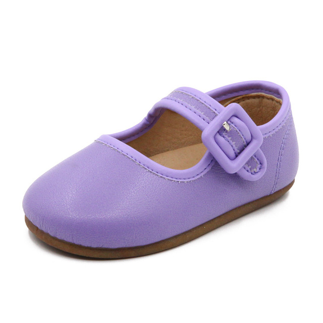 Candy Color Mary Janes 2022 Spring Autumn New Children's Small Leather Shoes Kindergarten Girls Single Flats Casual Shoes