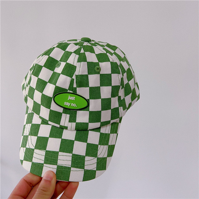 MILANCEL 2022 summer new children's patchwork hat fashion plaid baseball caps