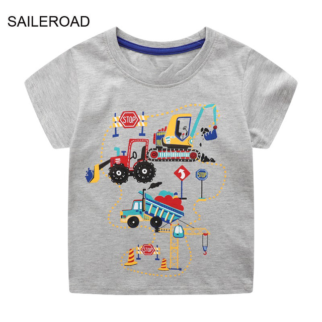 Seieroad Summer T-shirt Cotton Short Sleeve T-shirt Cartoon Dinosaur T-shirt Kids T-shirt Baby Girls Boys Kids Tops