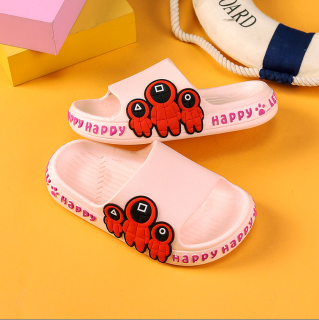 Children's slippers summer cartoon cute anti-skid soft bottom small children's room bath boys and girls home baby cold slippers