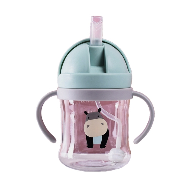 250ml Baby Feeding Cup With Straw Baby Learn Feeding Drinking Bottle Sippy Cup