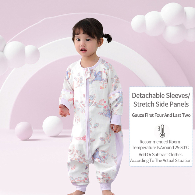 Cotton Baby Sleeping Bag Long Sleeve Children Pajamas Split Legs Sleeping Kids Slippersack Anti-kick Baby Girl Blanket Bedding