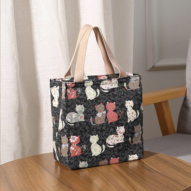 Japan Style Lunch Box Bags For Women Portable Lunch Bag Heat Insulation Canvas Bags New Bags Cooler Bento Handbag