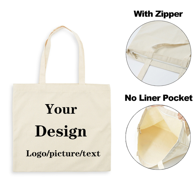 Custom Carrying Bag Shop Your Images Here Print Original Design White Fashion Canvas Travel Bags