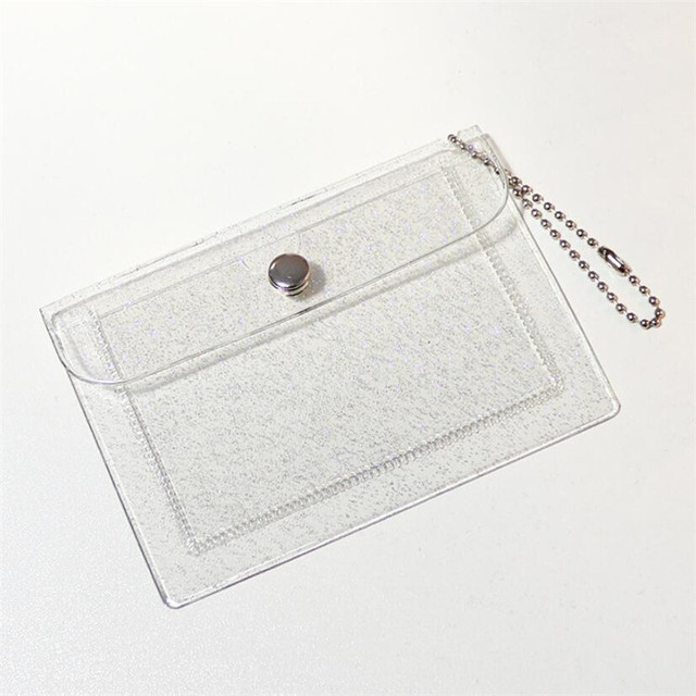 New Fashion 2 Bit Transparent Waterproof PVC Women Girls Card Case Business Card Holder Men Credit Card Bag ID Card Small Wallet