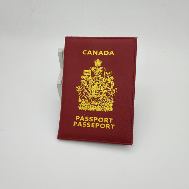 Canada Passport Holder Protector Wallet Business Card Soft Canadian Passport Cover Wallet Business ID Card Passport Holder