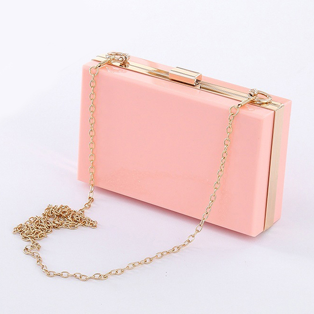 Good Quality Hot Transparent Women Acrylic Box Mini Bag Brand Ladies Evening Handbag Wedding Bag Female Clutch Shoulder Bag