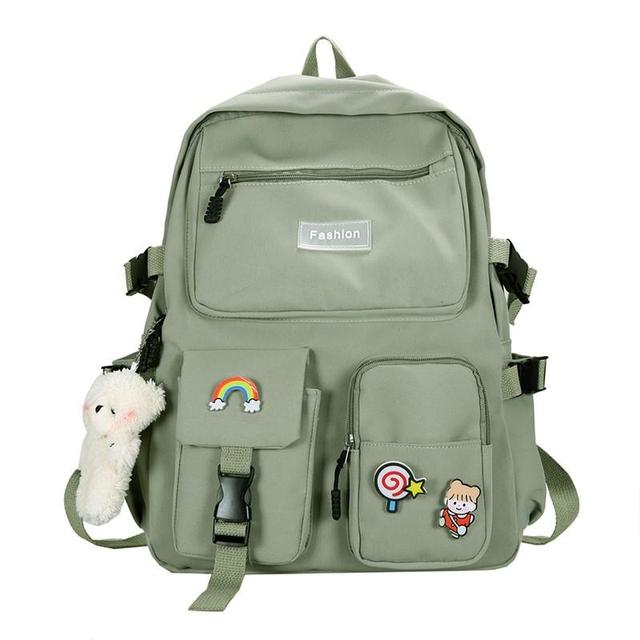 Kawaii Doll Girl School Bag Korean Version Casual Women Backpack Large Capacity Girls Backpacks All-match Woman Bag 2022